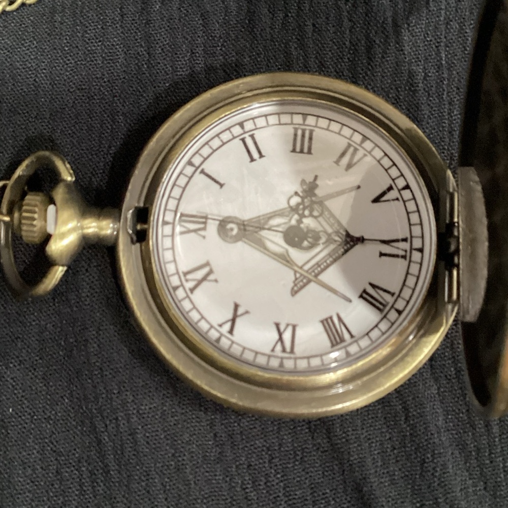 Gold Pocket Watch with Chain.  1-B - Picture 2 of 7